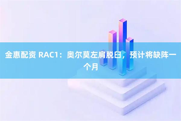 金惠配资 RAC1：奥尔莫左肩脱臼，预计将缺阵一个月